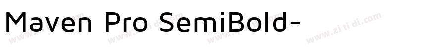 Maven Pro SemiBold字体转换